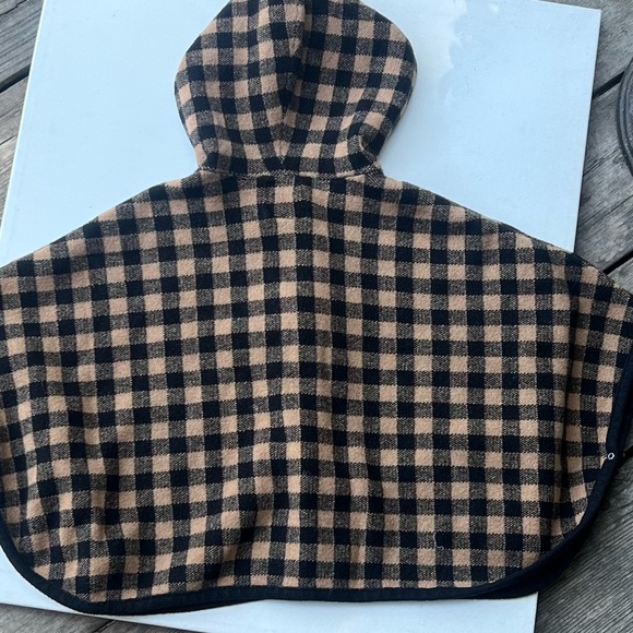 Zara Baby Knitwear Plaid Checkered Poncho - Picture 7 of 10